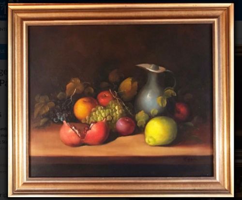 still life fruit oil painting on canvas