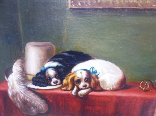spaniel dog paintings after sir edwin henry landseer titled the cavaliers pets