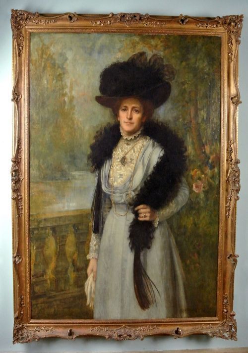 robert edward morrison 18521925 oil on canvas portrait lady shaw preraphaelite edwardian period paintings