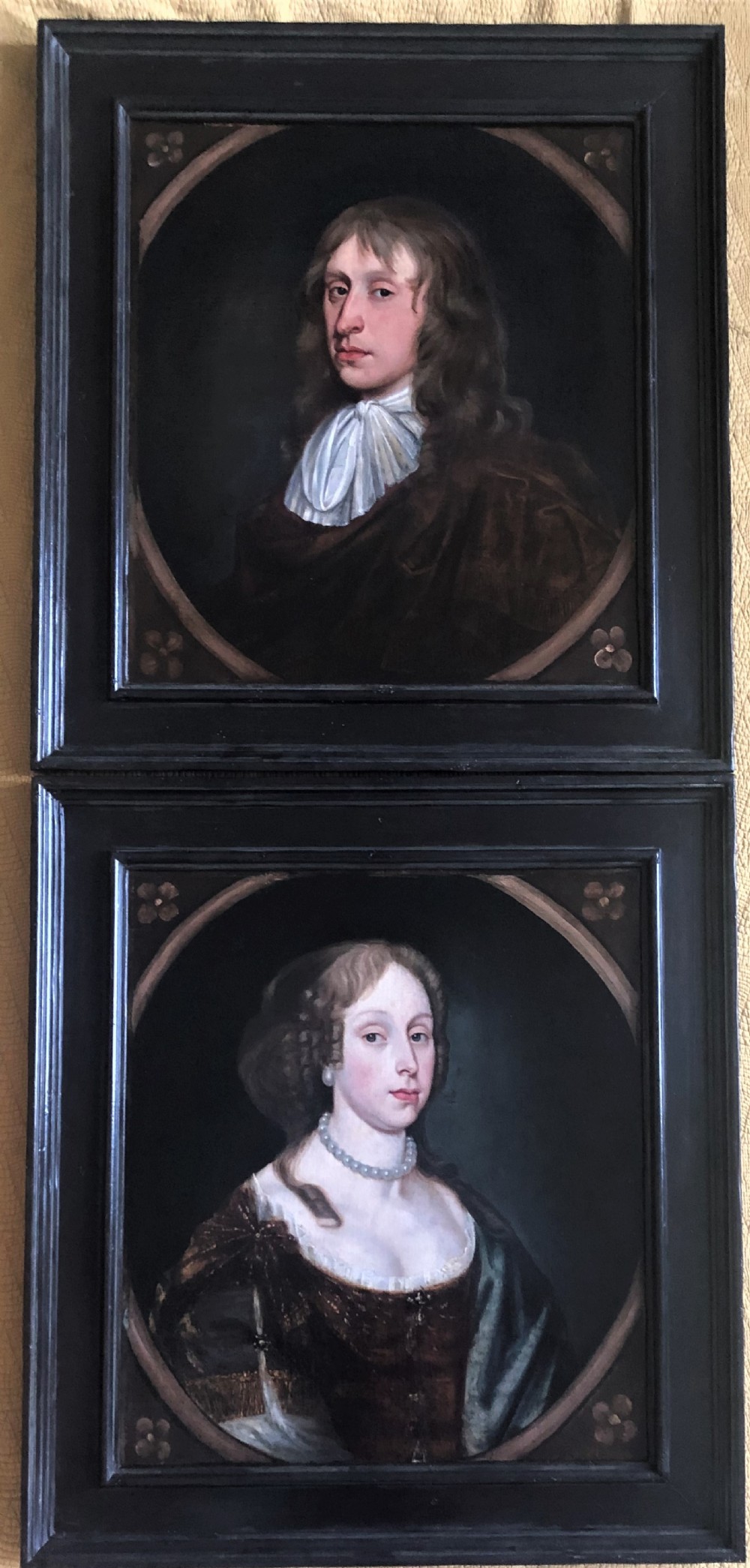 17thc oil portraits james ii anne hyde duke duchess of york royal cromwellian paintingscirca 165659