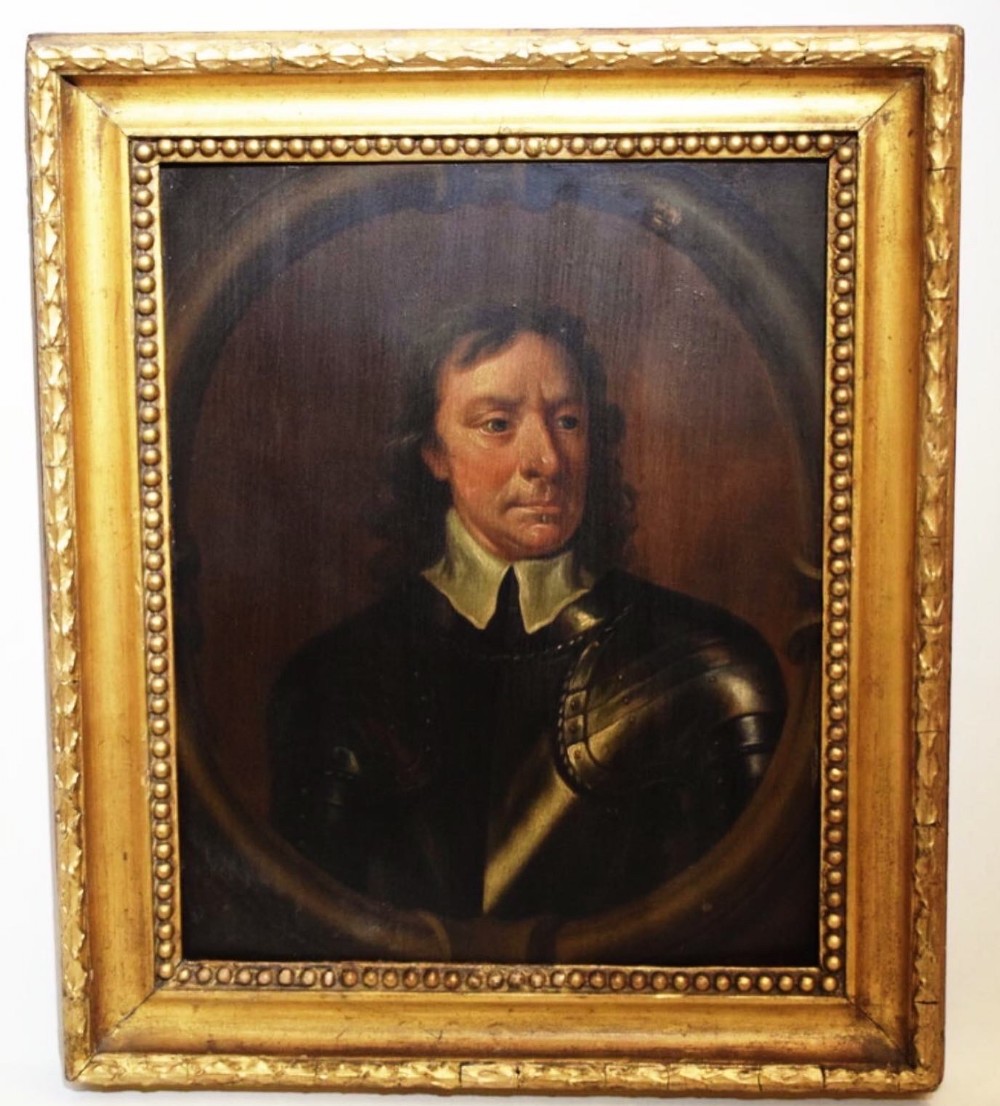 oliver cromwell circle of sir peter lely 17th oil portrait paintings on oak panel